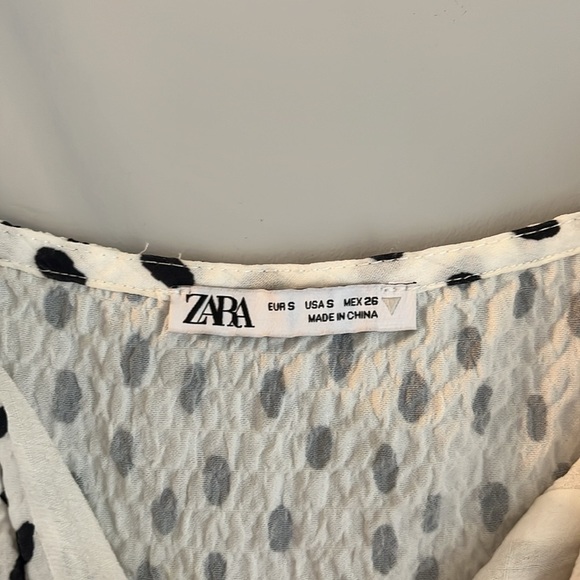 Zara Mini Dress, White with Black dots small - Picture 6 of 7